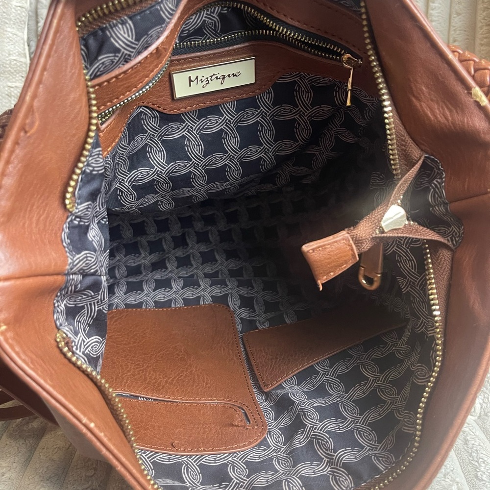 Miztique Tan Hobo Bag with Braided Strap - Picture 9 of 9
